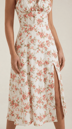 Miss | Jurk Dames Zomer Midi A-lijn Bloemenprint - Viscose - Miss Madera MIS-EJNETR