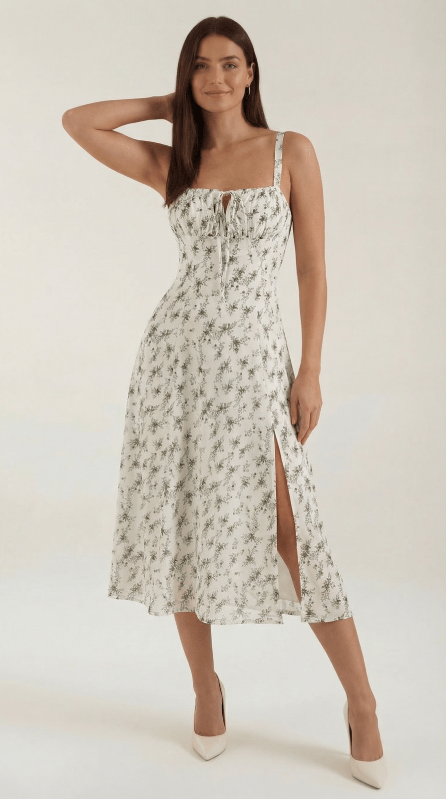 Miss | Jurk Dames Zomer Midi A-lijn Bloemenprint - Viscose - Miss Madera MIS-HYU27S