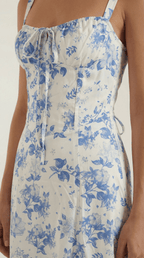 Miss | Jurk Dames Zomer Midi A-lijn Bloemenprint - Viscose - Miss Madera MIS-U39DB2