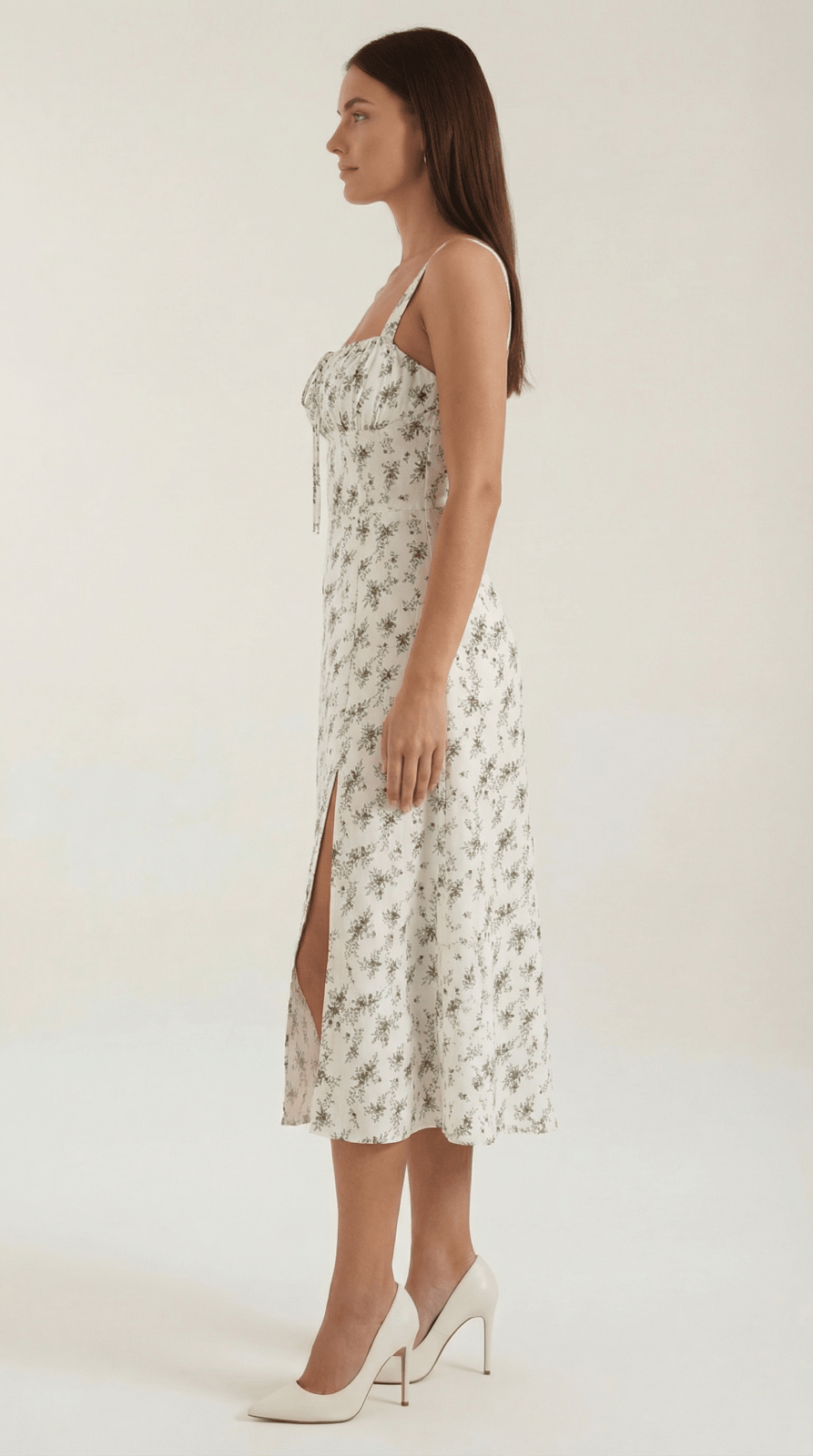 Miss | Jurk Dames Zomer Midi A-lijn Bloemenprint - Viscose - Miss Madera MIS-HYU27S