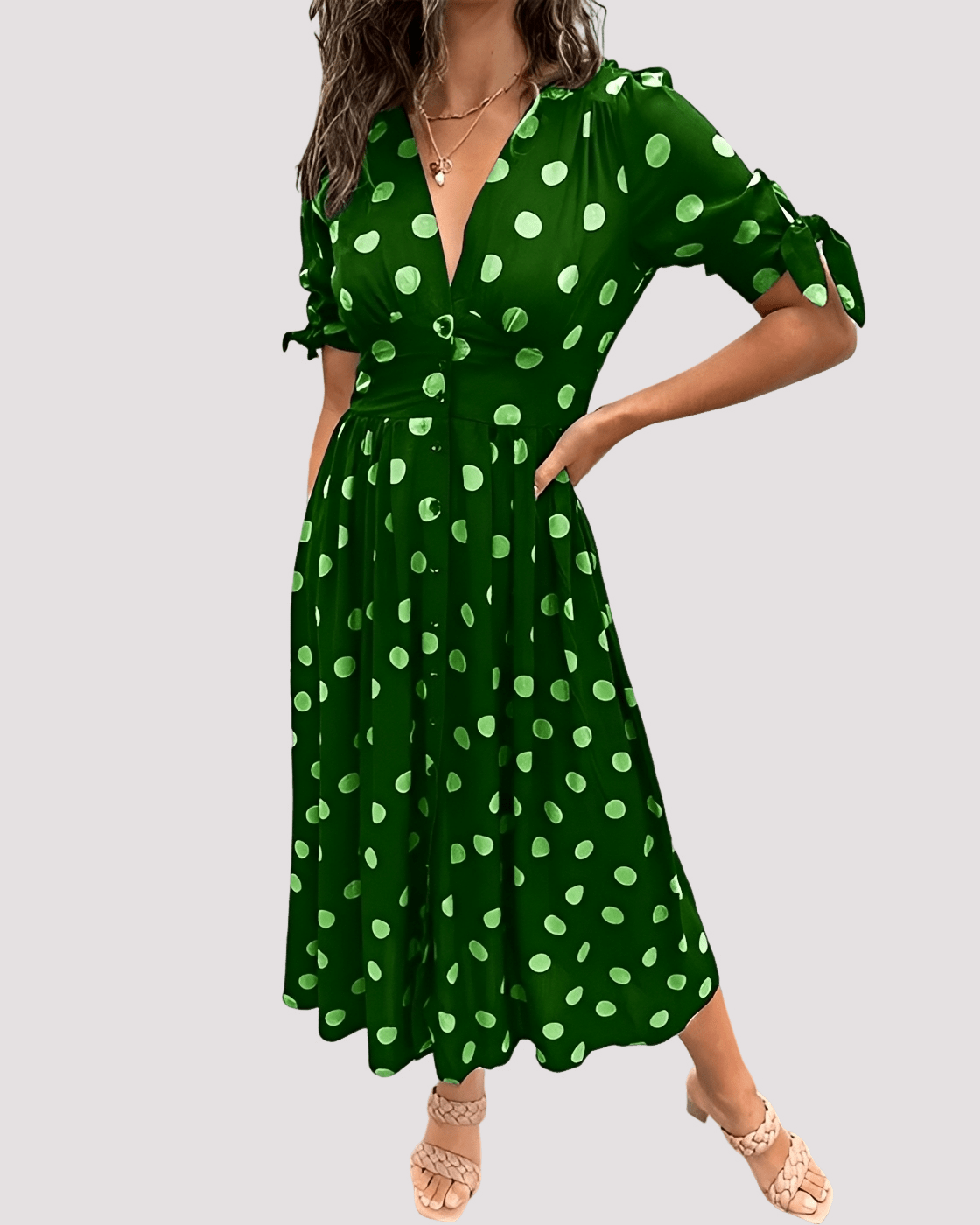Miss | Jurk Dames Zomer Midi A-Lijn - Viscose - Miss Madera MIS-OSJBED