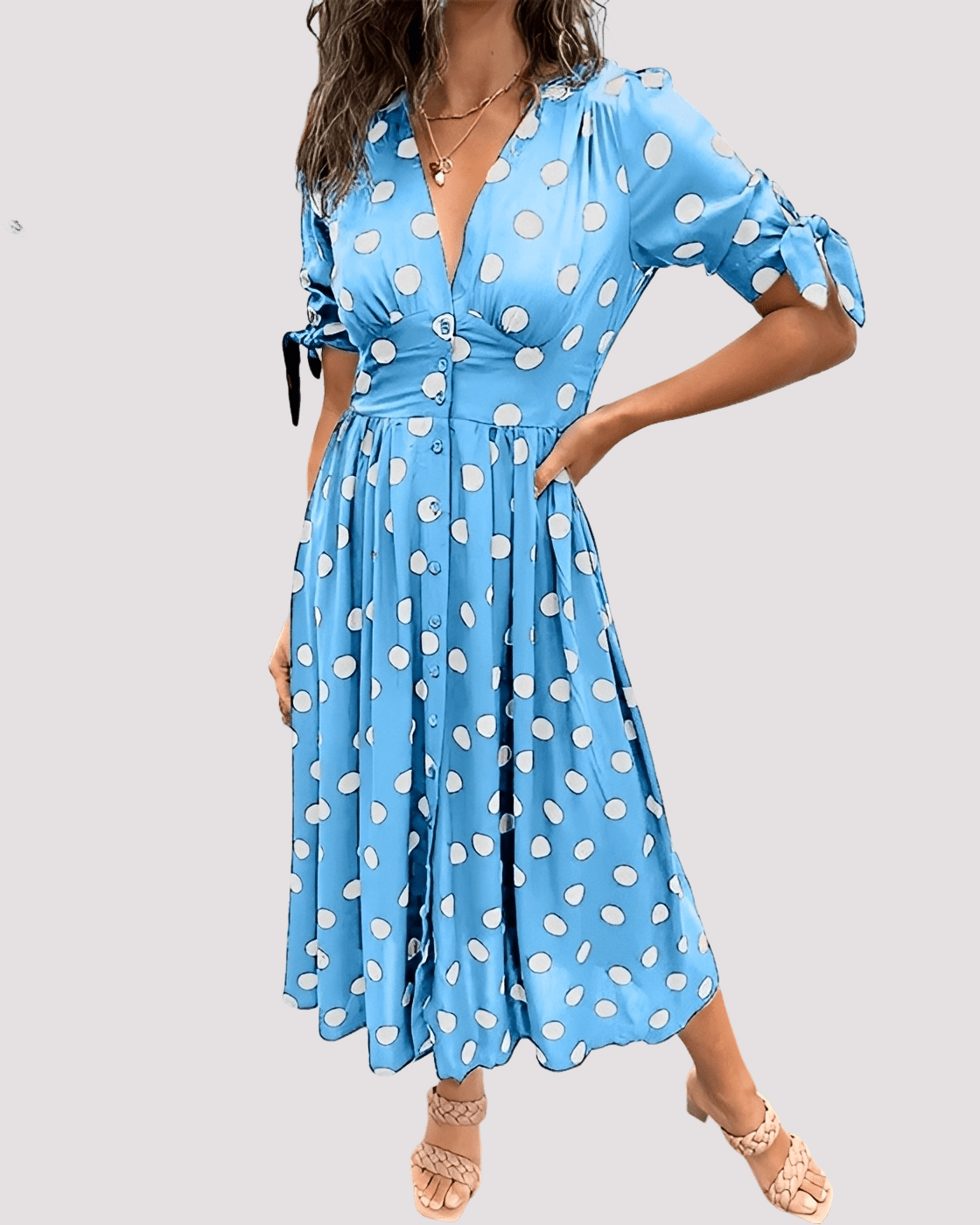Miss | Jurk Dames Zomer Midi A-Lijn - Viscose - Miss Madera MIS-OXVVFR