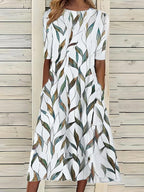 Miss | Jurk Dames Zomer Midi Bloemenprint - Micro-Stretch - Miss Madera MIS-2Y8NWF