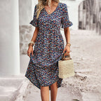 Miss | Jurk Dames Zomer Midi Boho - Viscose - Miss Madera MIS-ASV730