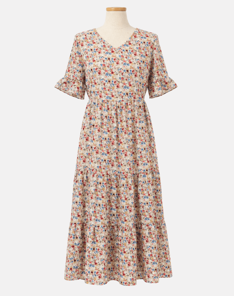 Miss | Jurk Dames Zomer Midi Boho - Viscose - Miss Madera MIS-IPOR3S