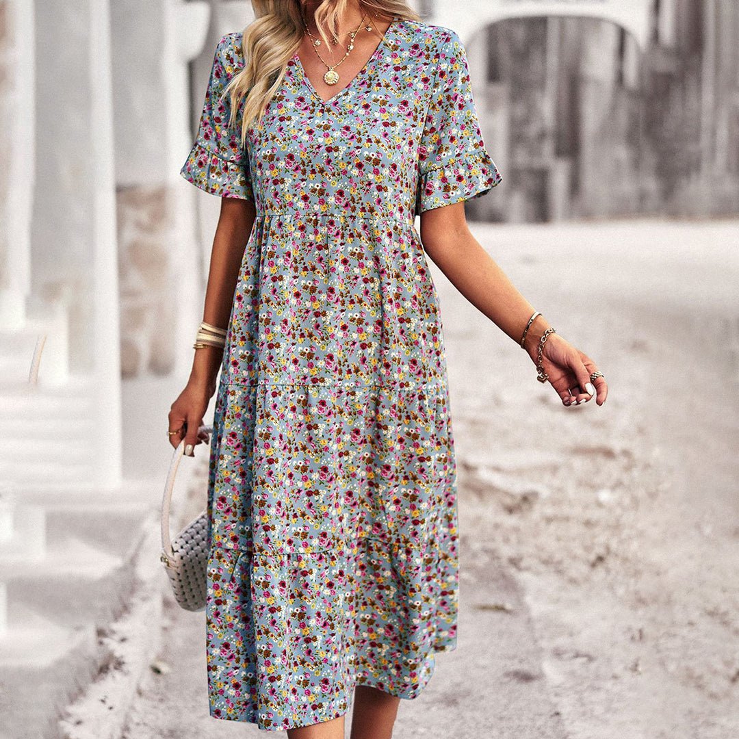 Miss | Jurk Dames Zomer Midi Boho - Viscose - Miss Madera MIS-IPOR3S