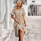 Miss | Jurk Dames Zomer Midi Boho - Viscose - Miss Madera MIS-D6UZEL