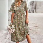 Miss | Jurk Dames Zomer Midi Boho - Viscose - Miss Madera MIS-U46AGT