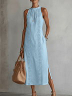 Miss | Jurk Dames Zomer Midi Mouwloos - Viscose - Miss Madera MIS-U5JS4B