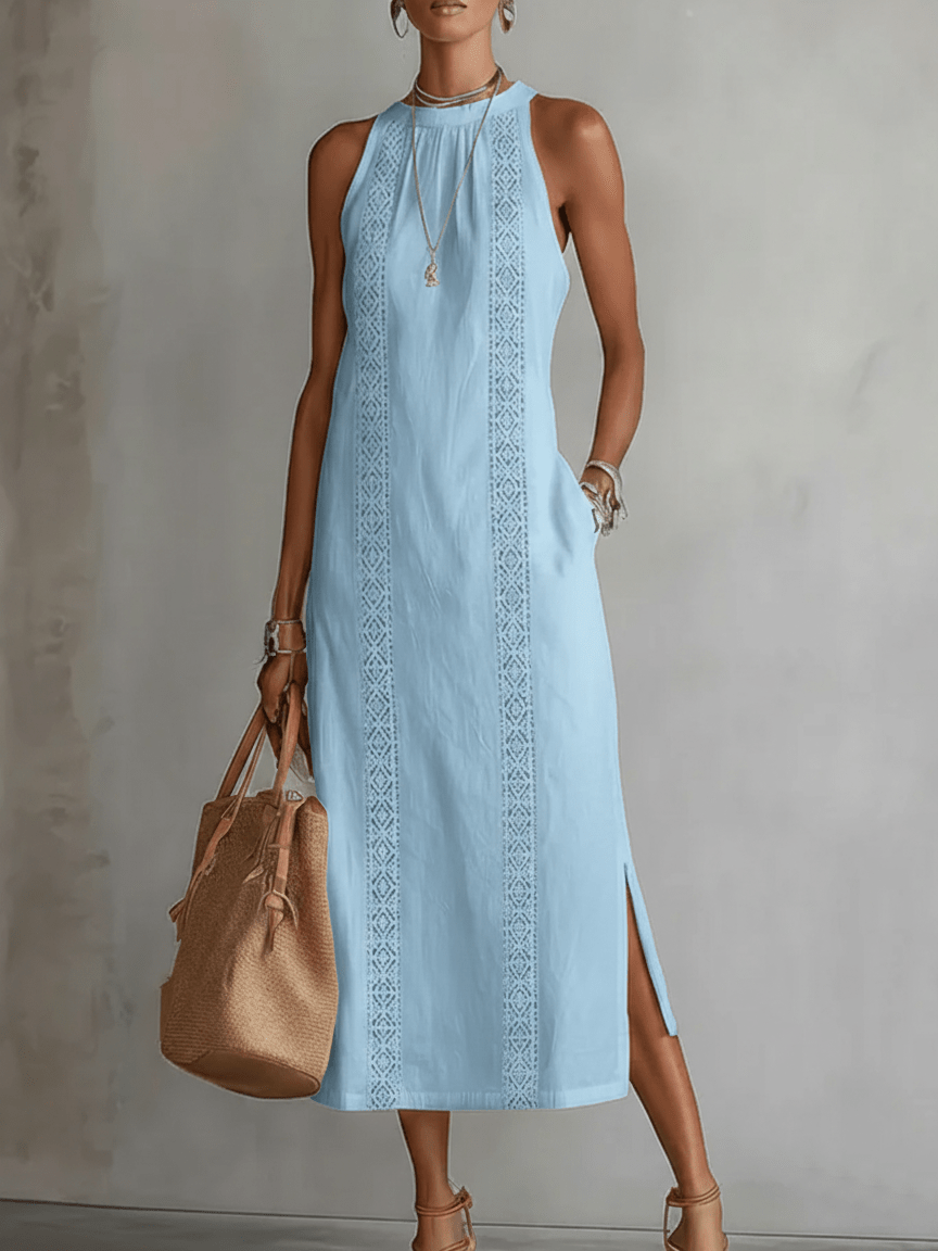 Miss | Jurk Dames Zomer Midi Mouwloos - Viscose - Miss Madera MIS-U5JS4B