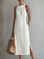 Miss | Jurk Dames Zomer Midi Mouwloos - Viscose - Miss Madera MIS-BYVW07