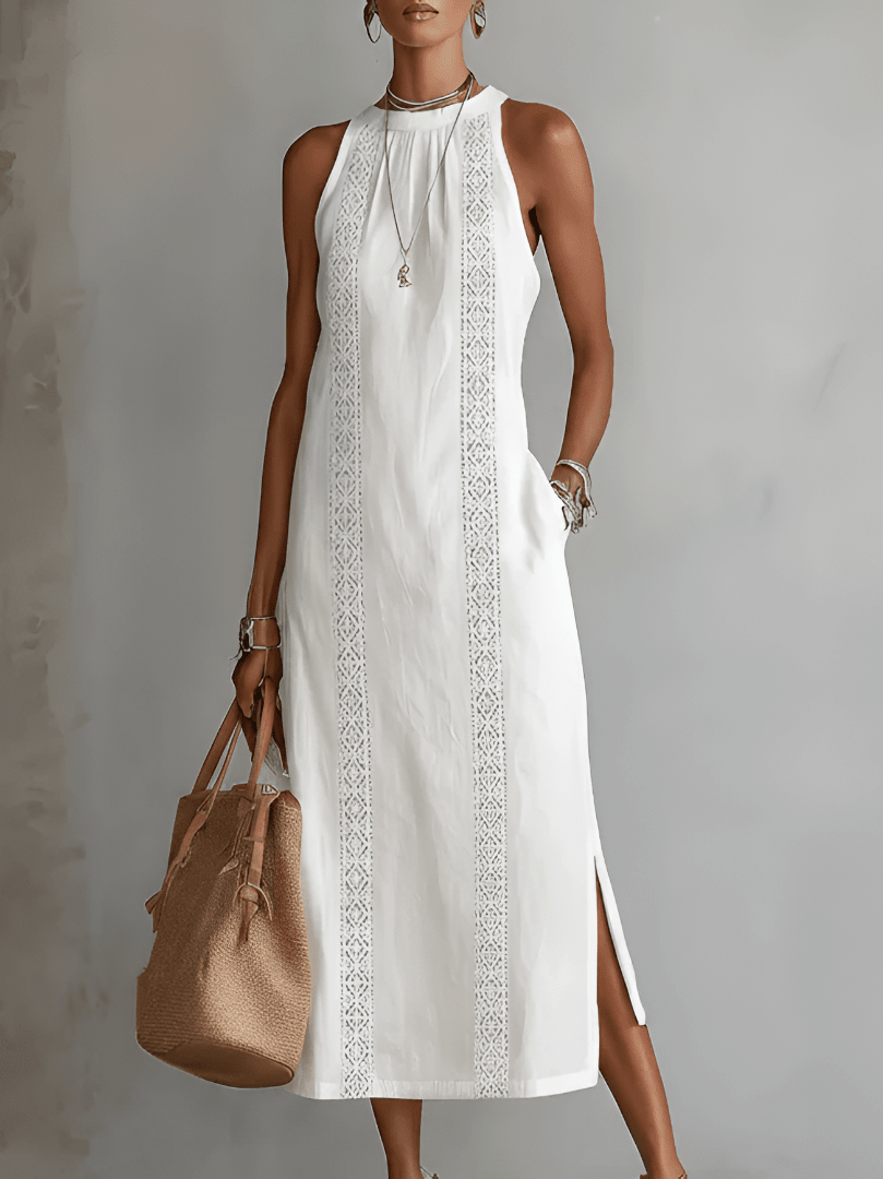 Miss | Jurk Dames Zomer Midi Mouwloos - Viscose - Miss Madera MIS-BYVW07