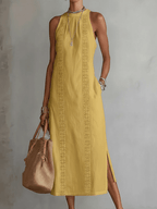 Miss | Jurk Dames Zomer Midi Mouwloos - Viscose - Miss Madera MIS-4JFG40