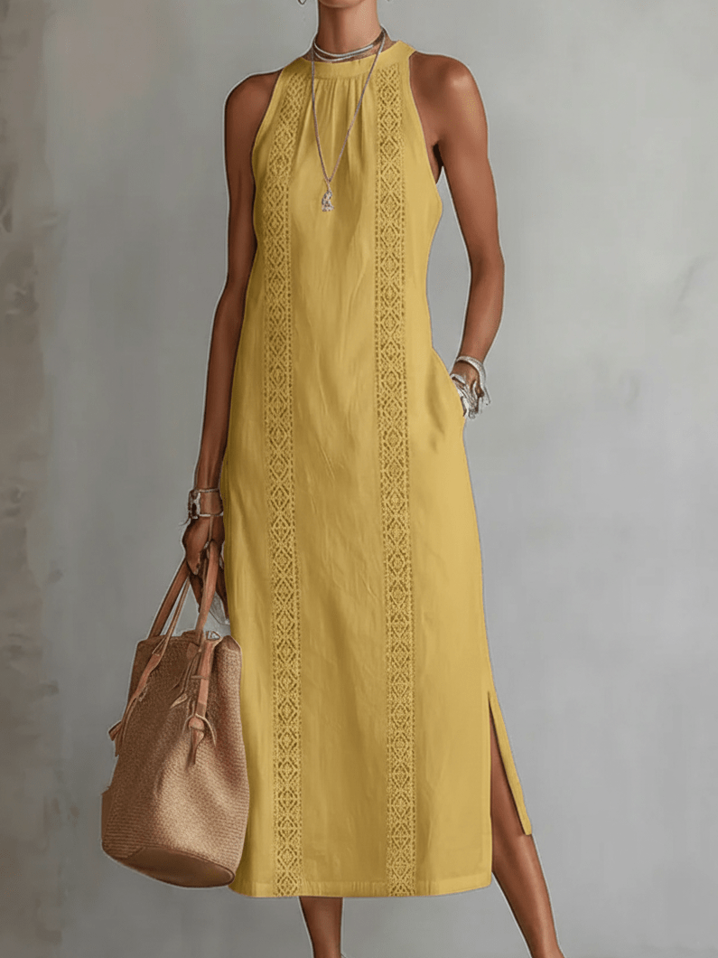 Miss | Jurk Dames Zomer Midi Mouwloos - Viscose - Miss Madera MIS-4JFG40