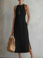 Miss | Jurk Dames Zomer Midi Mouwloos - Viscose - Miss Madera MIS-CQTPP3