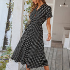 Miss | Jurk Dames Zomer Midi Polkadot - Viscose - Miss Madera MIS-OQ5U6U