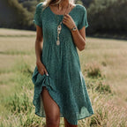 Miss | Jurk Dames Zomer Midi Vloeiend - Viscose - Miss Madera MIS-RO2ICE