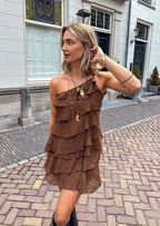 Miss | Jurk Dames Zomer Mini Asymmetrisch - Polyester - Miss Madera MIS-TN1E0U