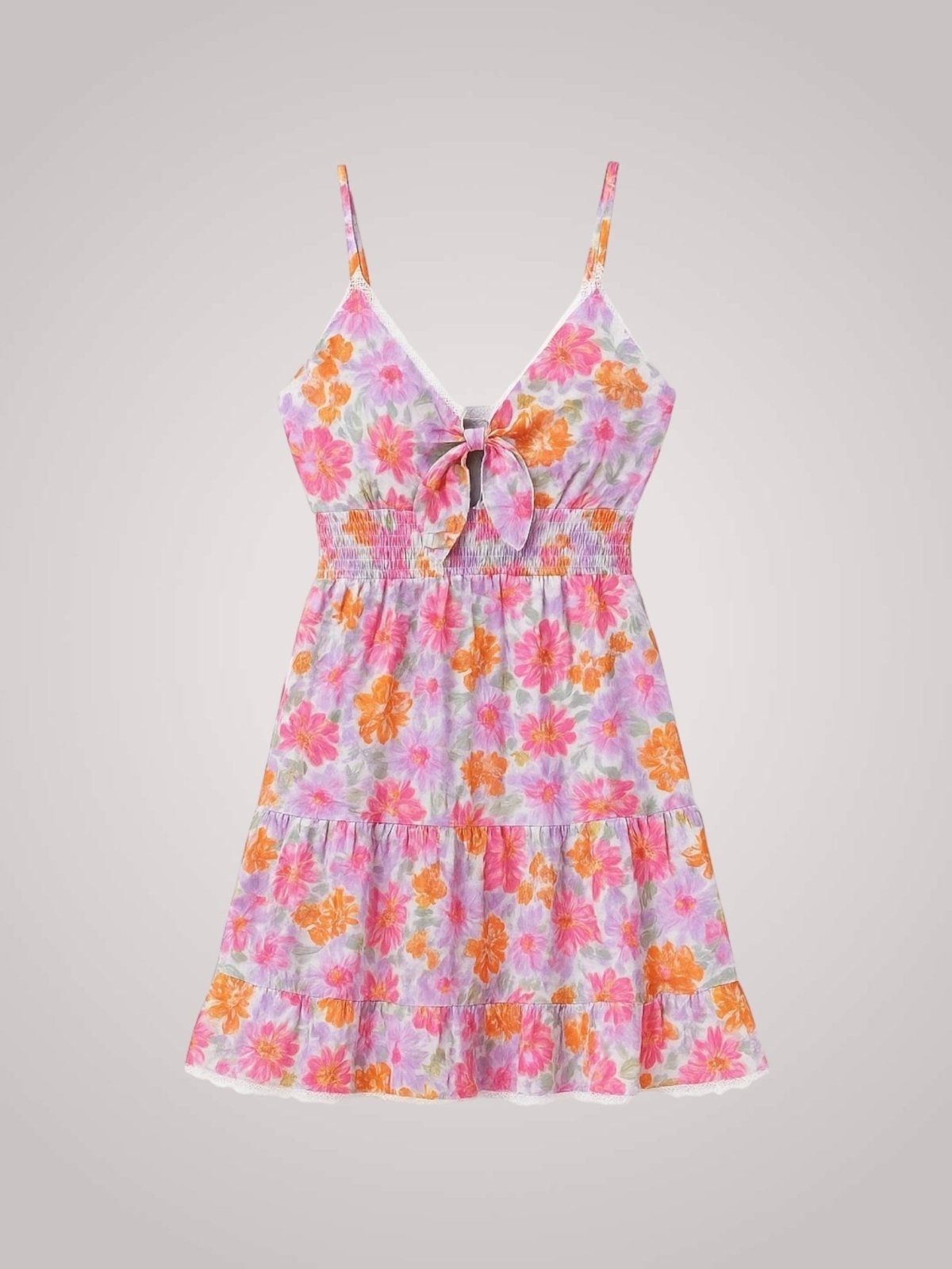 Miss | Jurk Dames Zomer Mini Bloemenprint - Viscose - Miss Madera MIS-OQIE4Z