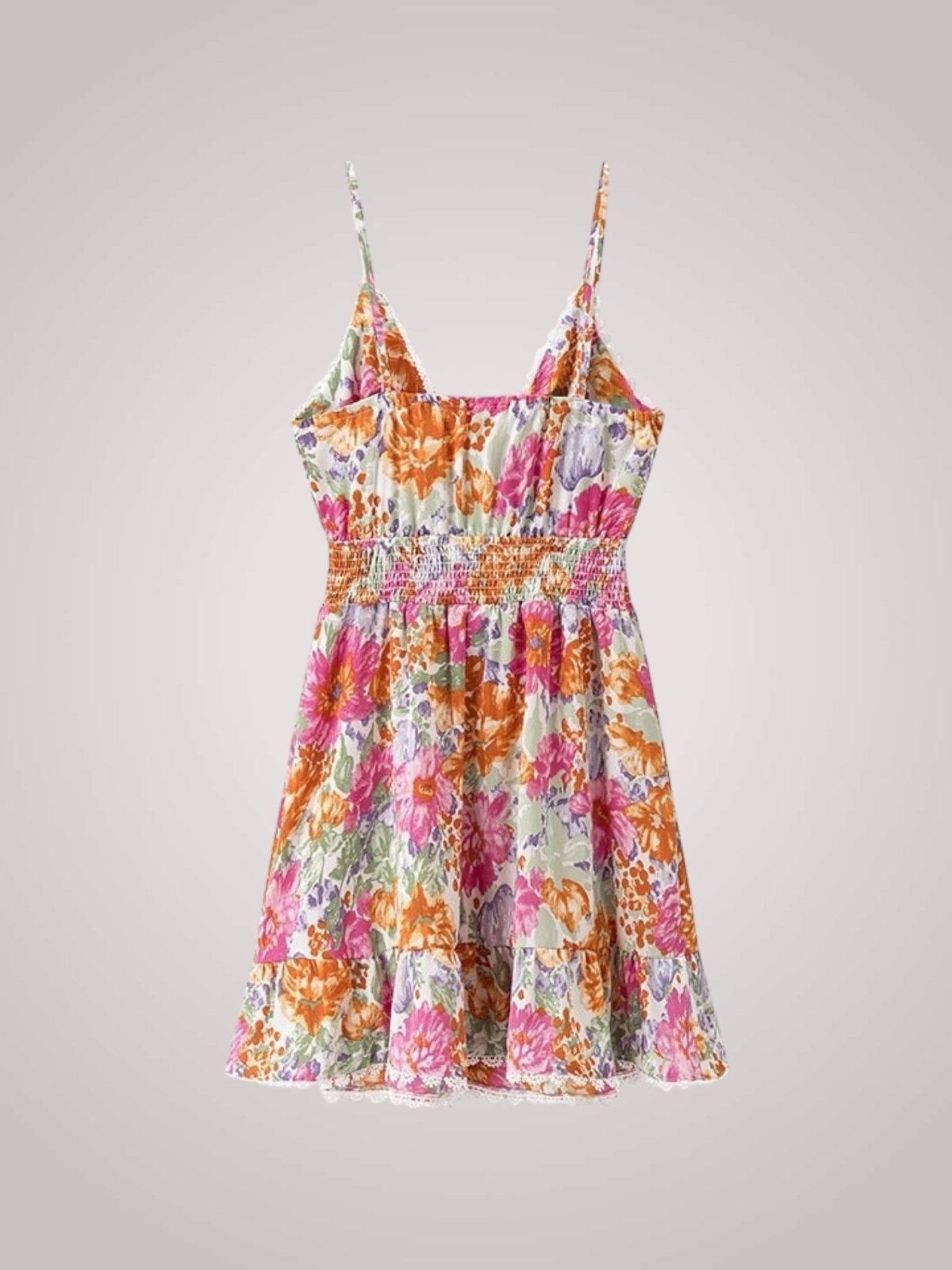 Miss | Jurk Dames Zomer Mini Bloemenprint - Viscose - Miss Madera MIS-OQIE4Z