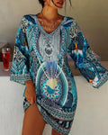 Miss | Jurk Dames Zomer Mini Boho V-Hals - Viscose - Miss Madera MIS-L826F0