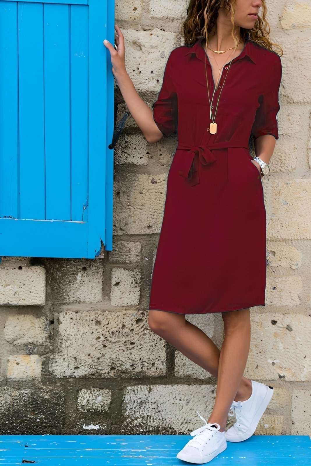 Miss | Jurk Dames Zomer Mini Hemdsjurk - Viscose - Miss Madera MIS-HYR4EX