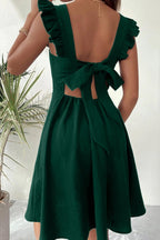 Miss | Jurk Dames Zomer Mini Vierkante Hals - Polyester - Miss Madera MIS-QZINKT