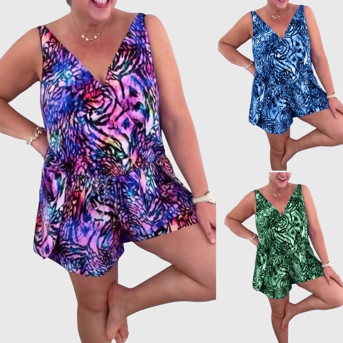 Miss | Jurk Dames Zomer Mouwloos V-hals - Polyester - Miss Madera MIS-A6X2JS