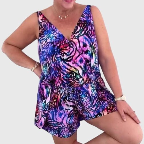 Miss | Jurk Dames Zomer Mouwloos V-hals - Polyester - Miss Madera MIS-A6X2JS