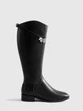 Miss | Kniehoge laarzen Dames Zomer Casual - Leer - Miss Madera