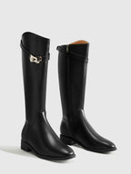 Miss | Kniehoge laarzen Dames Zomer Casual - Leer - Miss Madera