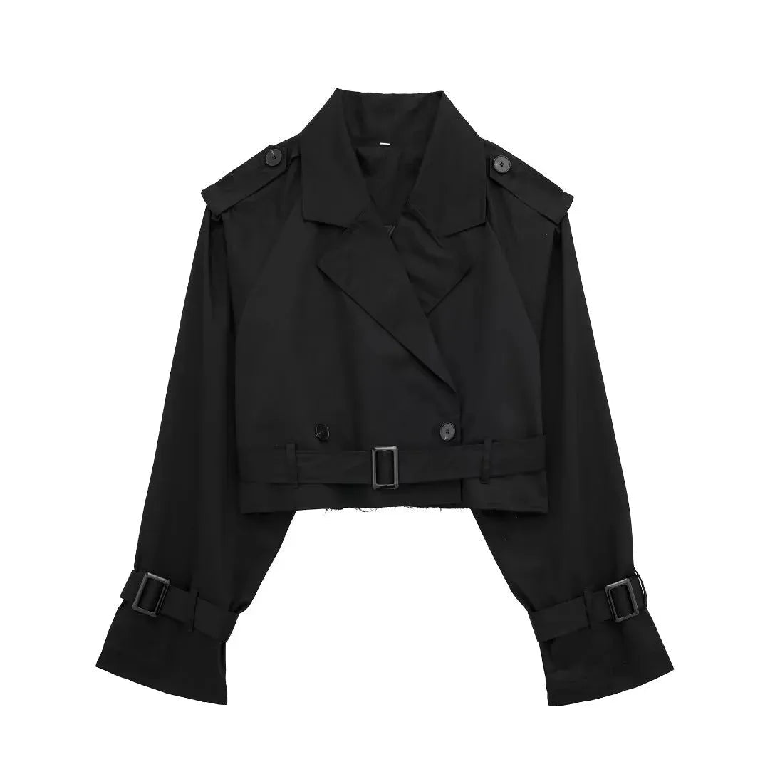 Miss | Korte Trenchcoat Dames Casual - Katoenmix - Miss Madera MIS-373DFB
