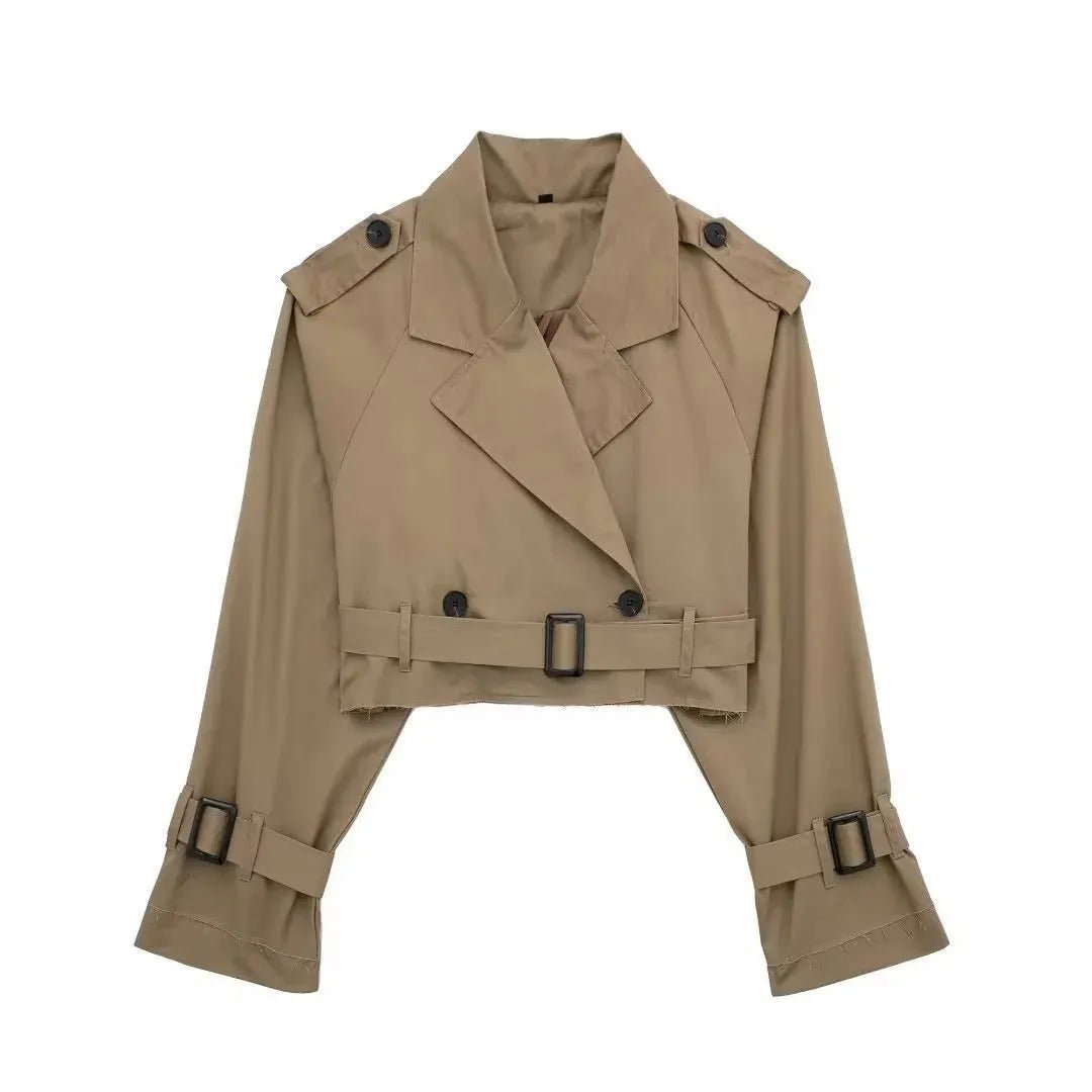 Miss | Korte Trenchcoat Dames Casual - Katoenmix - Miss Madera MIS-7E4D5B