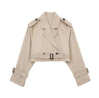 Miss | Korte Trenchcoat Dames Casual - Katoenmix - Miss Madera MIS-C023C3