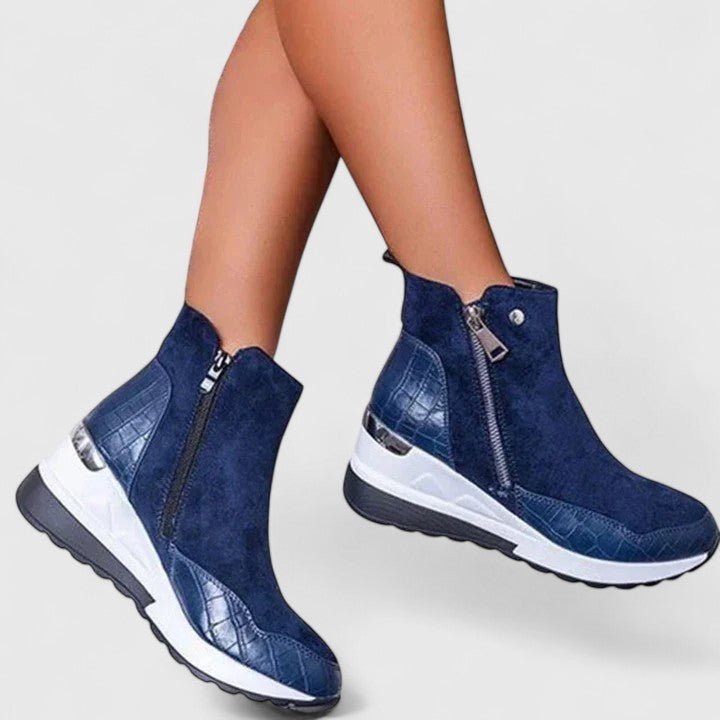 Miss | Laarzen Dames Enkellaarzen Wedge Croc-Panel - Synthetisch - Miss Madera MIS-L3AQ84