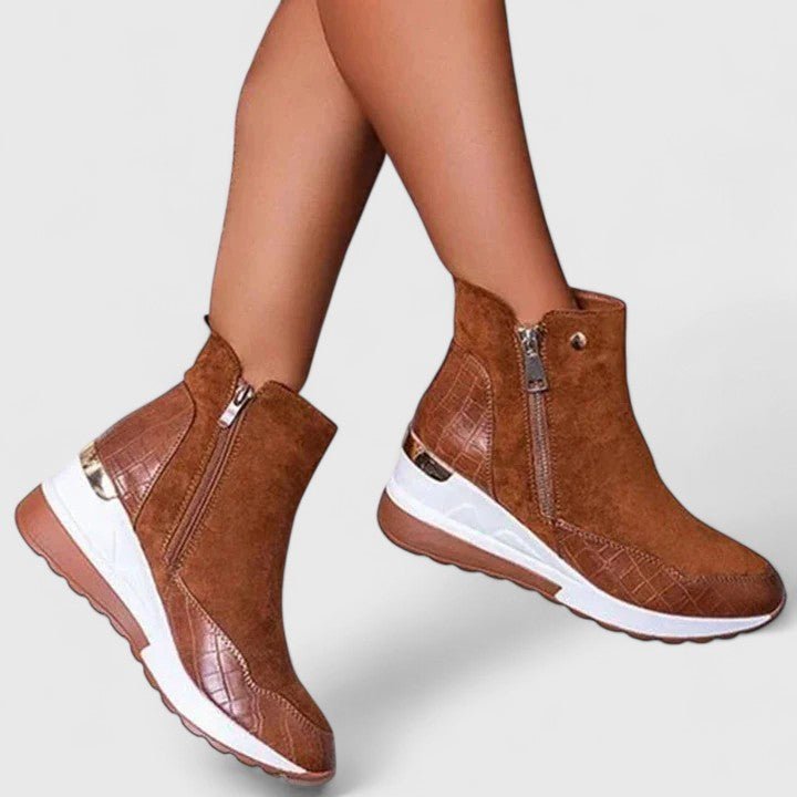 Miss | Laarzen Dames Enkellaarzen Wedge Croc-Panel - Synthetisch - Miss Madera MIS-5XGA7N