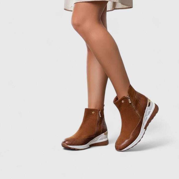 Miss | Laarzen Dames Enkellaarzen Wedge Croc-Panel - Synthetisch - Miss Madera MIS-PHV6WY