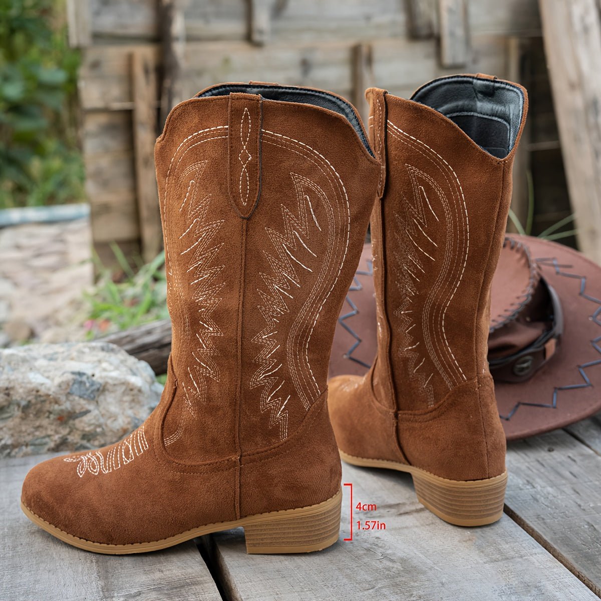 Miss | Laarzen Dames Western Cowboy Brede Kuit Borduurwerk - Miss Madera MIS-3OH50A