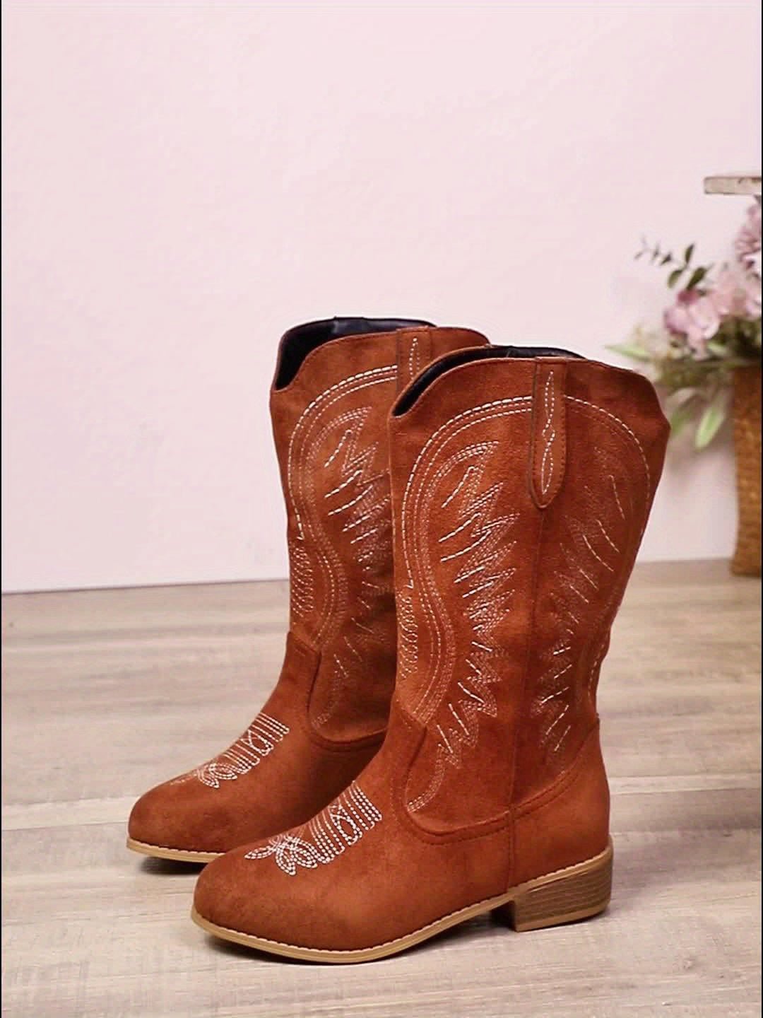 Miss | Laarzen Dames Western Cowboy Brede Kuit Borduurwerk - Miss Madera MIS-3OH50A