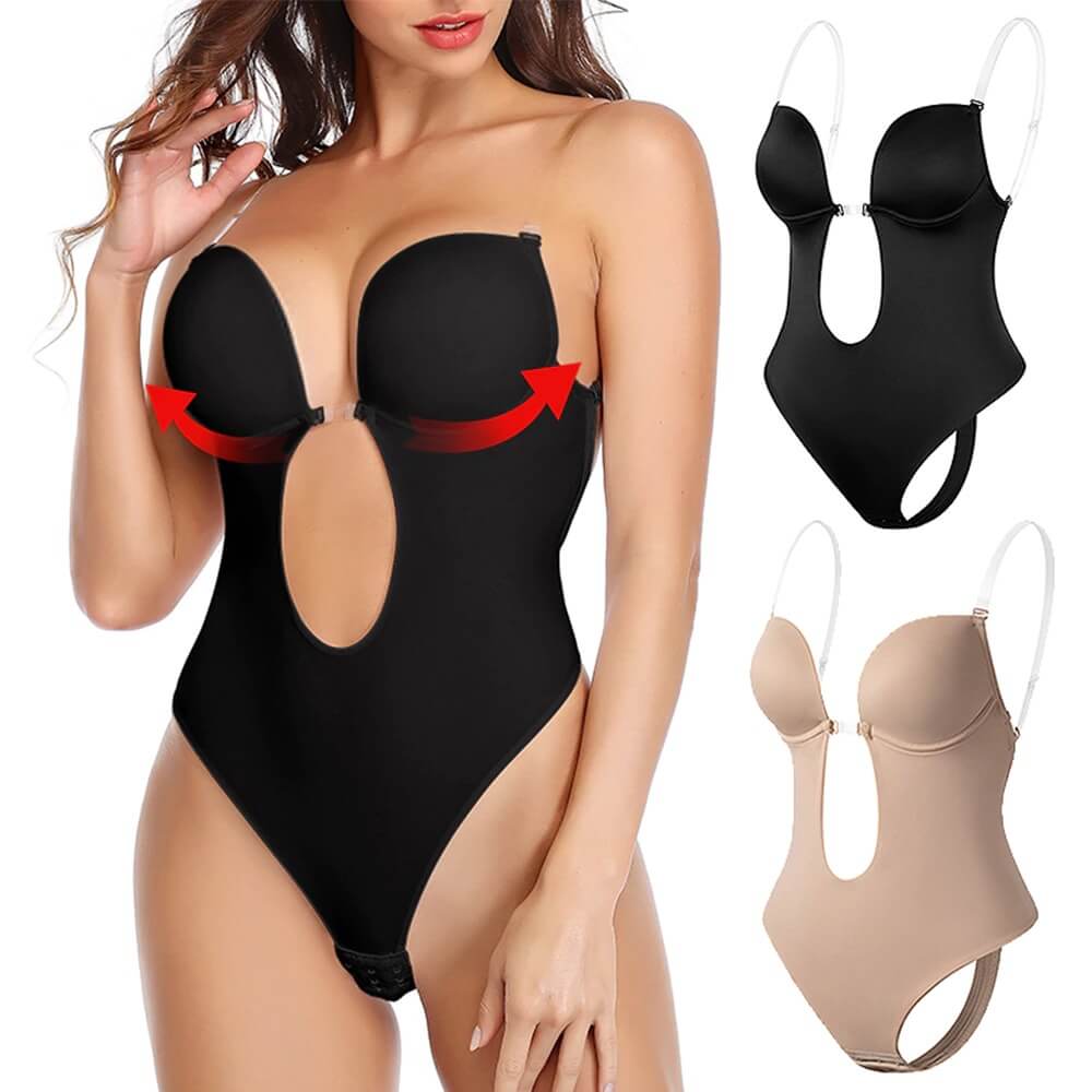 Miss | Lingerie Dames Diepe V-hals Open Rug Body Shaper - Miss Madera MIS-FCYN9J