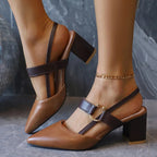 Miss | Loafers Dames Lente Zomer Spitse Neus Blokhak - Synthetisch - Miss Madera MIS-Q6C407