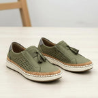 Miss | Loafers / Instappers Dames Casual - Canvas met schapenvacht voering - Miss Madera