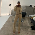 Miss | Loungewear Set Dames Hoge Taille Flared Stretch - Katoen - Miss Madera MIS-HHMJHX
