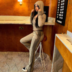 Miss | Loungewear Set Dames Hoge Taille Flared Stretch - Katoen - Miss Madera MIS-HHMJHX