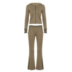 Miss | Loungewear Set Dames Hoge Taille Flared Stretch - Katoen - Miss Madera MIS-HHMJHX