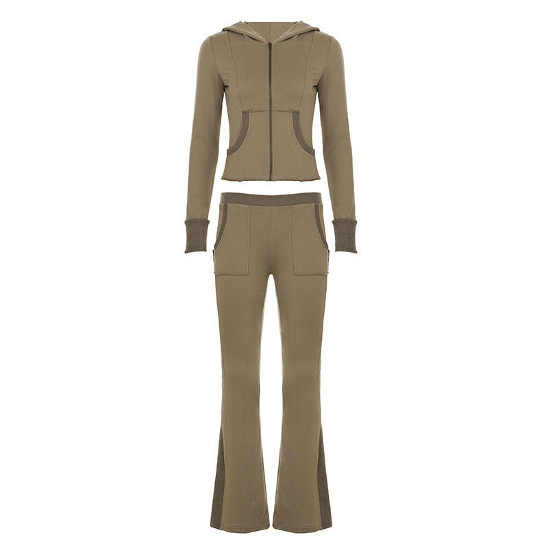 Miss | Loungewear Set Dames Hoge Taille Flared Stretch - Katoen - Miss Madera MIS-HHMJHX