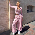 Miss | Loungewear set Dames Palazzo Wijde Pijpen Elastische Taille - Miss Madera MIS-3BOZIK