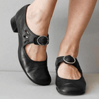 Miss | Mary Jane Dames Casual Elegant - Leer - Miss Madera