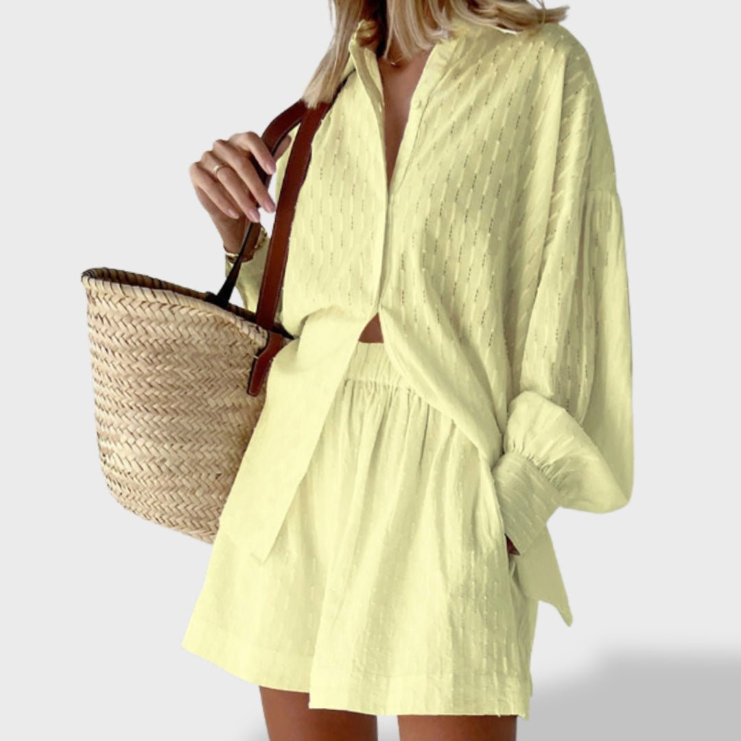 Miss | Matching Set Dames Zomer Relaxed Fit - Katoen - Miss Madera MIS-WLTLXO