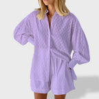 Miss | Matching Set Dames Zomer Relaxed Fit - Katoen - Miss Madera MIS-NRI3JJ